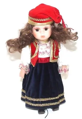 Genuine Hand Painted Porcelain Bisque Doll With Stand In Open Box • $5.99