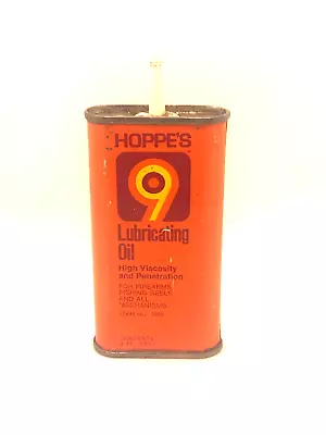 Vintage HOPPE'S High Viscosity Penetration Lubricating 3 Oz Gun Oil Tin - Empty • $5