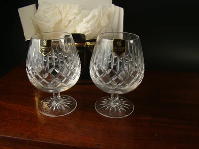 £14.99 • Buy Boxed Vintage Pair Of 2 Edinburgh Crystal APPIN Brandy Balloon Glasses Signed