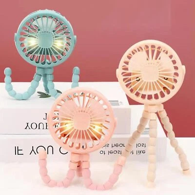 $6.95 • Buy Mini Cooling Fan Flexible Tripod 3 Speed USB Charging Fan For Baby Stroller Gift