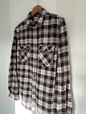 Ralph Lauren Shirt Men's Medium Plaid Denim & Supply Overshirt Checked Adult • £34.97