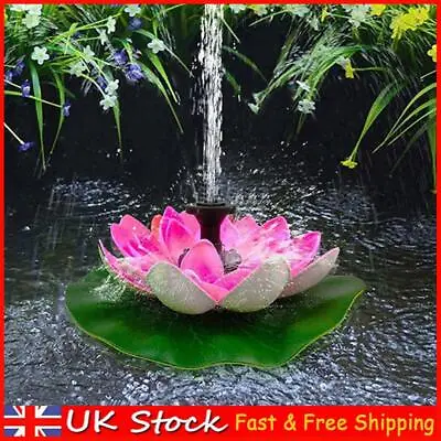 Lotus Shape Pond Decoration Convenient Solar Powered Water Lily Ornaments Useful • £19.80