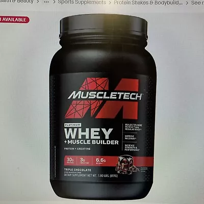 Muscletech Platinum Whey Plus Muscle Builder Protein Powder 30g Protein • $23.99