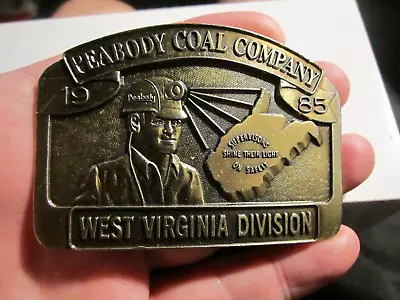 1985 Peabody Coal Company West Virginia Division Belt Buckle Bba-7 • $65