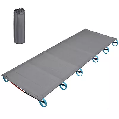Adults Lightweight Camping Cot Portable Compact Sleeping Bed W/ Carry Bag A Q1B9 • £37.99