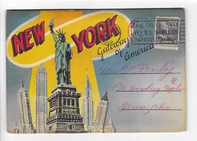 Vintage-postcard Folder-new York New York • $2.25