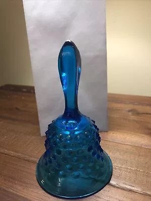 Vintage Fenton Royal Cobalt Blue Hobnail Glass Bell • $3