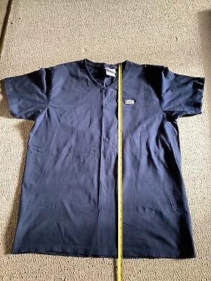 $14.99 • Buy Lacoste  V V-Neck Shirt Mens 7 Croc Logo Short Sleeve Navy Blue Pima Cotton Peru