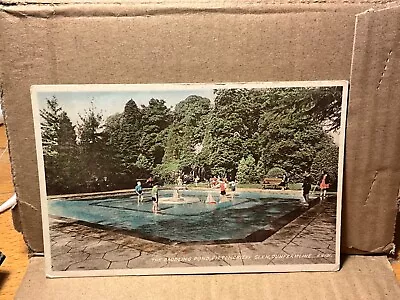 DUNFERMLINE Pittencrief Glen Padfling Pool HAND TINTED 1900s   POSTCARD  14/3 • £4.95