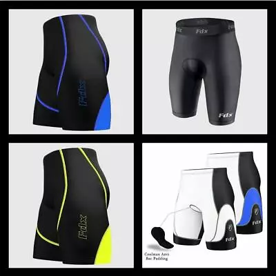 Mens Cycling Shorts Padded Bicycle MTB Breathable Sports Pant 3D Anti-Bac • £5.99