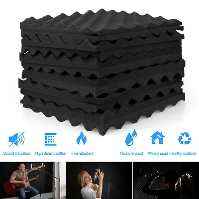 £6.99 • Buy 6-24X Acoustic Wall Panel Tiles Studio Sound Proofing Insulation Foam Floor Pads