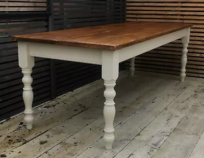 Pine Farmhouse 240cm Dining Table Rustic Reclaimed Shabby Chic  • £555