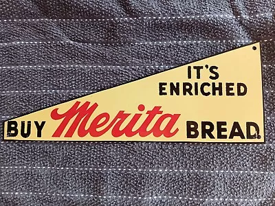 Vintage   Merita Bread   Metal Door Push Sign • $47