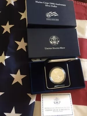 2005 Marine Corps 230th Anniversary PROOF Silver Dollar • $75