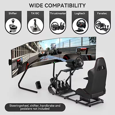 Seat Racing Simulation Game Stand For Logitech G25 G27 G29 G920 Steering Wheel L • $333.99