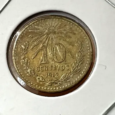 1912 Mexico Silver 10 Centavos  Scarce • $29.99