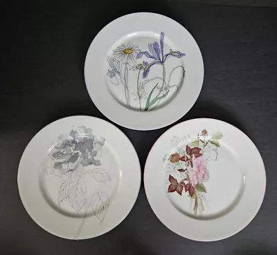 Vtg Block Spal Watercolors Floral Salad Plates Mary Lou Goertzen Portugal • $21.21