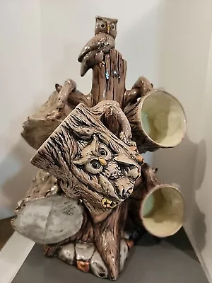 BEAUTIFUL DISPLAY  Ceramic Owl Coffee 5-Mug Tree Rack  • £96.51