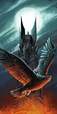 Lord Of The Rings  Orthanc Of Isengard  Giclee Print Art Poster 12x24 Mondo • $74.99