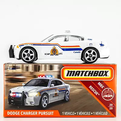 2019 Matchbox Power Grabs #49 Dodge Charger Pursuit WHITE | RCMP CANADA | FSB • $4.99