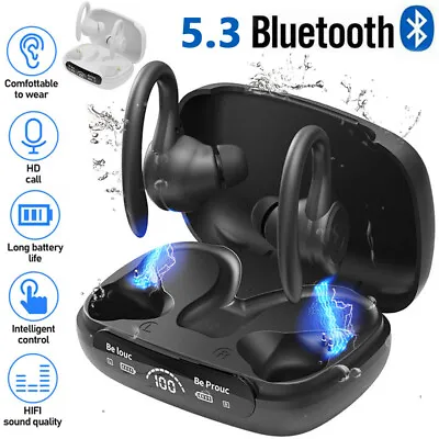 Bluetooth 5.3 Headset Wireless Earphones Earbuds Stereo Headphones Ear Hook/Clip • $13.98