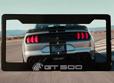 $45 • Buy 2022 Shelby GT500 Mustang Premium 100% Carbon Fiber License Plate Frame 
