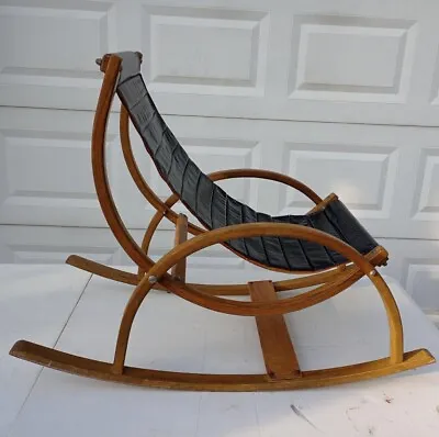Mid-Century Modern Child Size Sling Rocking Chair • $290