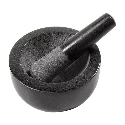 Large Pestle And Mortar Set Durable Granite Stone Spice & Herb Crusher • $57.95