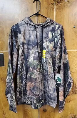 Mossy Oak Men's Lightweight Camo Poly Tech Hoodie Sweatshirt L FREE SHIPPING • $18.99