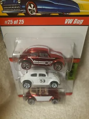 Hotwheels LOT OF 3 VW BUGS. HERBIE THE LOVE BUG. CLASSICS SERIES 1 VW BUG.... • $20.50