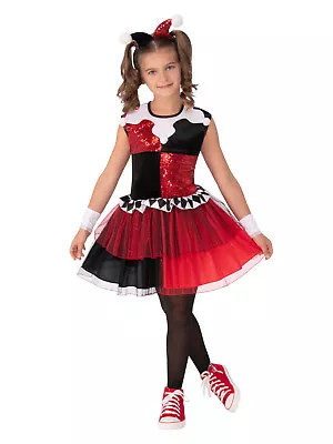 Dc Comics Harley Quinn Deluxe Tutu Girls Dress Up Party Costume Size 3-5yr • $62