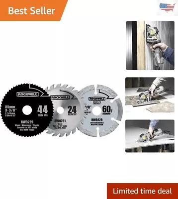 VersaCut 3-Piece Multi-Purpose Circular Saw Blade Set - Versatile - 3 Sizes • $64.77