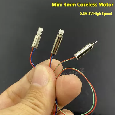 Micro Tiny 4mm Coreless Motor DC1.5V 3V 3.7V 4.2V High Speed Electric Engine DIY • $0.99