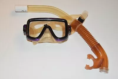 Dacor Glo Top Snorkel & Kids Purple Oceanic Goggles Scuba Diving Swimming Mask • $2.95