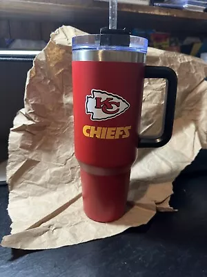 KANSAS CITY CHIEFS 46 Oz Colossal Stainless Steel Insulated Tumbler With Straw!! • $24.99