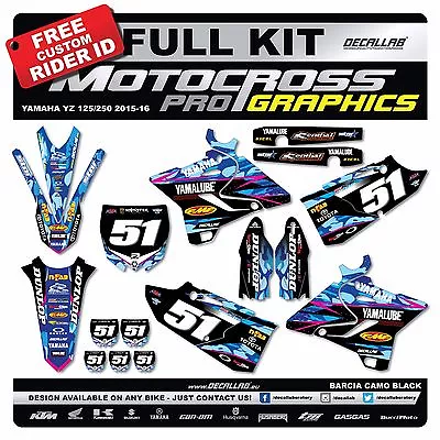 YAMAHA YZ 125 250 2015 2016 2017 2018 Super Durable MX Graphics Decals Stickers • $99.99