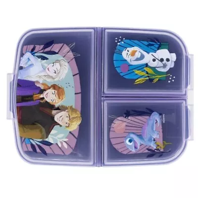 £12 • Buy Frozen Kids Character 3 Compartment Reusable Sandwich Lunch Box Licenced Item