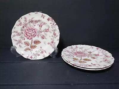 Set Of 3 JOHNSON BROTHERS ROSE CHINTZ 6 1/4  Bread Plates (CR055) • $34.95