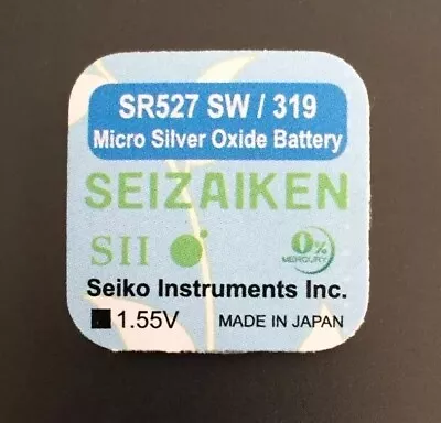 Seiko Watch Cell Battery Seizaiken 319 SR527SW Diesel Armani Fossil Kors Boss Gc • £2.06