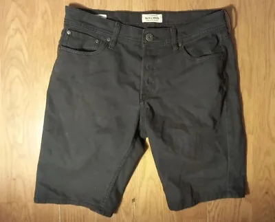 Jack And Jones Men’s Denim Shorts;  Regular Fit; S - 34 Inch Waist Poor Cond • £4