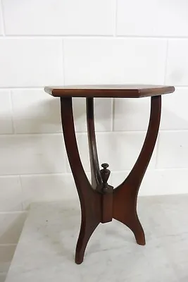 Antique Small Wooden Table Plant Stand Oak Wood Restored Vintage. • $299