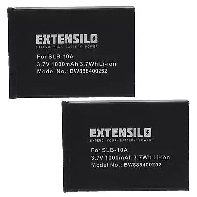 2x Battery For Samsung EX2F ES60 ES55 ES50 L100 IT100 HZ15W HZ10W ES63 1000mAh • £15.59