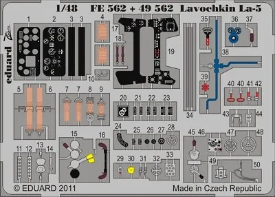 Eduard 1/48 Aircraft- Lavochkin La5 For Zve (painted Self Adhesive) (d) | 49562 • $21.99