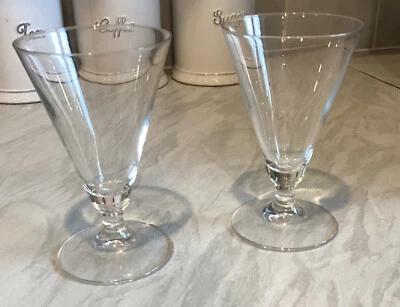 £6 • Buy Vintage Pair Martini Cocktail Glasses 1980