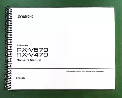 Yamaha RX-V479 Instruction Manual: Full Color 123 Pages & Protective Covers! • $45.02