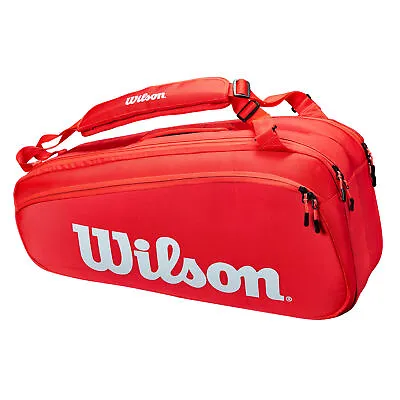 Wilson Super Tour 6 Pack Red Tennis Bag • $119