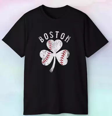 Men's Boston Baseball Design In A Shamrock Shirt | Massachusetts Sports | S-5XL • $14.25