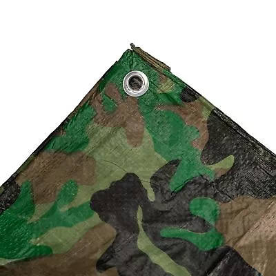 Waterproof Camo Tarpcamouflage Tarpaulin/bird Hide/campcover/army Basha 20sizes • £5.93