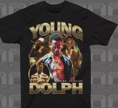 Young Dolph Shirt Young Dolph Rapper Memorial Short Sleeve S-5Xl • $16.99