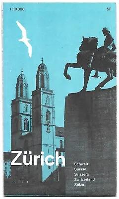 Vintage Zurich Switzerland Map Travel Brochure By Beyer Watches Adverts 1975 • £9.99